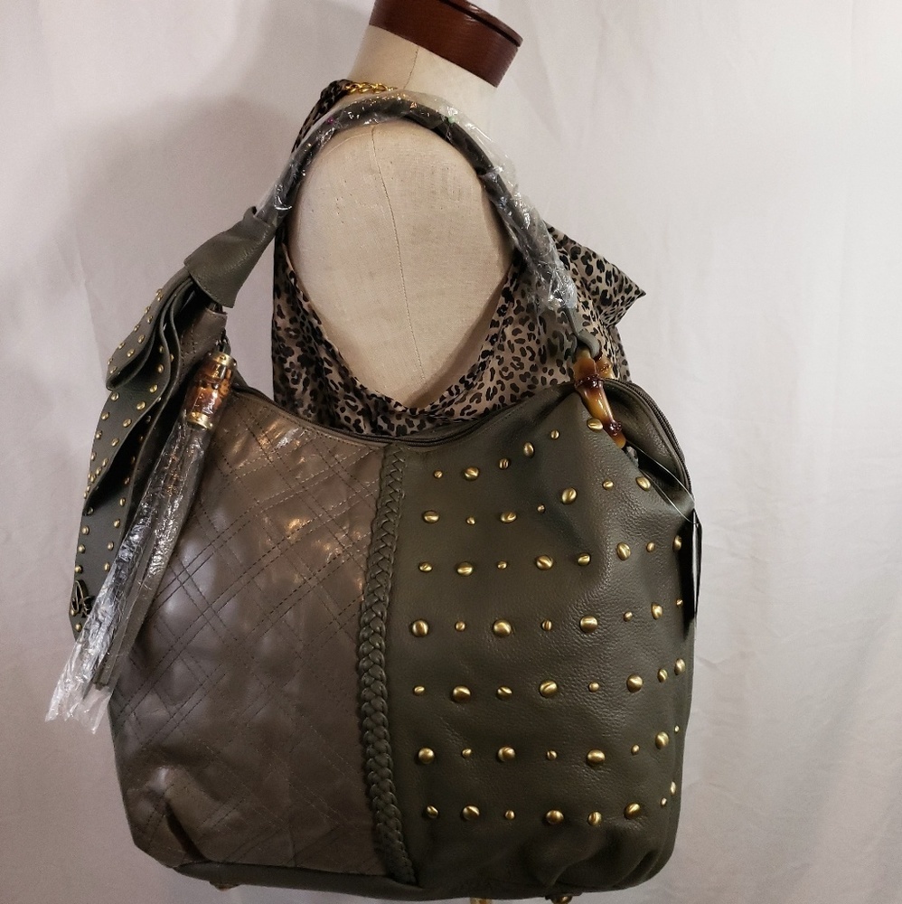 Signature By Sharif Designer Leather Handbag